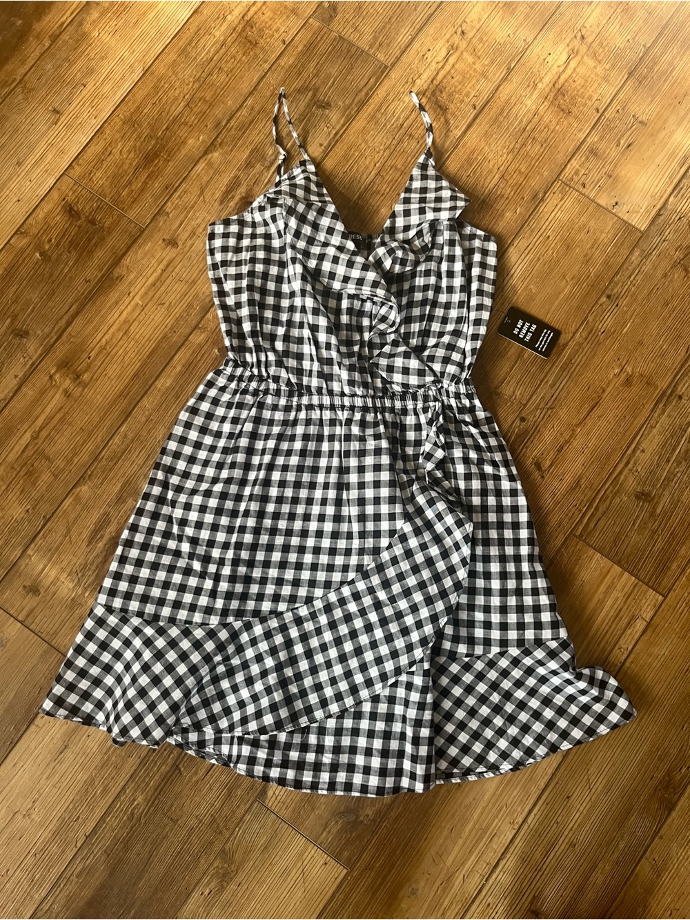 Express Black and White Gingham Mini Dress